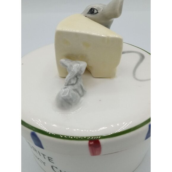 Vintage Kitsch Mouse Cheese Jar Viking Handmade Japan Funny Midcentury Decor - Picture 6 of 16